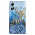 Etui z klapką do Oppo A17, Wallet, Marble niebieskie