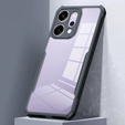 Etui do Oppo Reno 14, wzmocnione, przezroczyste z czarnymi bokami