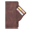 Etui z klapką do Realme GT2 Pro, Card Slot, brązowe