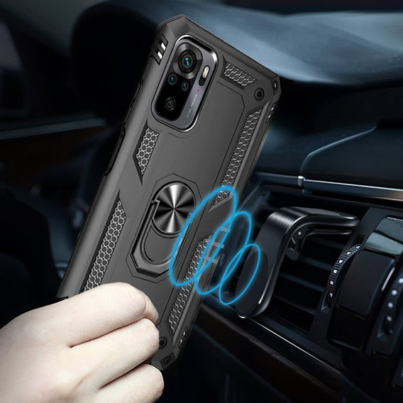 Etui pancerne do Xiaomi Redmi Note 10/10S, Nox Case Ring, czarne