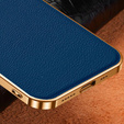 Etui do iPhone 14 Pro, Cowhide Leather, niebieskie