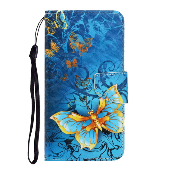Etui z klapką do Xiaomi Redmi 9A, Wallet, Butterfly niebieskie