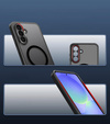 Etui do Samsung Galaxy A36 5G, do MagSafe, ERBORD Matt Case, czarny + Szkło na ekran