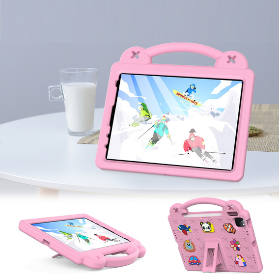 Etui do iPad Air 10.9" 2022/2020 (5/4 gen.) / Pro 11" 2022/2021/2020 (4/3/2 gen.), Cute Patterns, z podstawką, Różowe