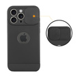Etui do iPhone 15 Pro Max, ERBORD MagProtect Cam Slider do MagSafe, czarne + Szkło hartowane