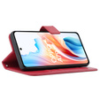 Etui z klapką do Oppo A79 5G, Crazy Horse Wallet, czerwone