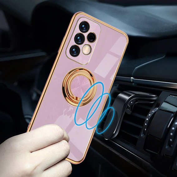 Etui do Samsung Galaxy A13 4G, Electro Ring, fioletowe