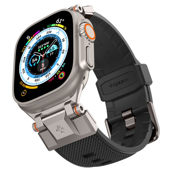 Pasek SPIGEN do Apple Watch 1/2/3/4/5/6/7/8/9/SE/Ultra/Ultra 2 42/44/45/49MM, Durapro Armor, Czarny