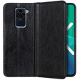 Etui do Xiaomi Redmi Note 9, Wallet Litchi Leather, czarne