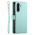 Etui z klapką do Samsung Galaxy A56 5G, Wallet Zipper Pocket, zielone
