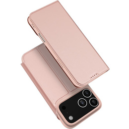 Etui Dux Ducis do iPhone 17 Pro Max, Skin Pro, z klapką, z miejscem na kartę, różowe