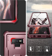 Etui pancerne do Samsung Galaxy Note 9, Dexnor Full Body, czerwone