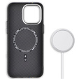 Etui do iPhone 14 Pro Max, Carbon Fiber MagSafe, czarne