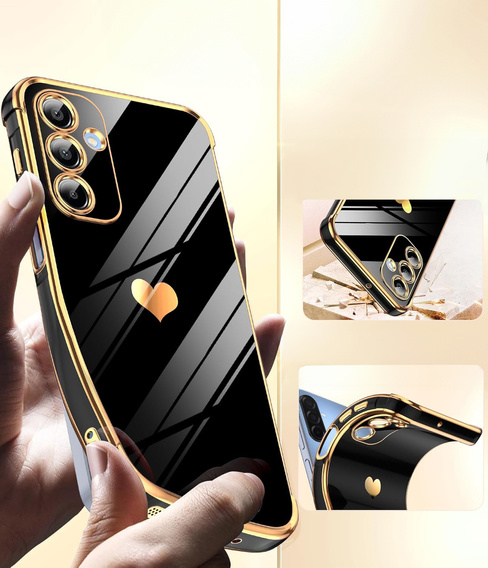 Etui do Samsung Galaxy A26 5G, Electro heart, czarne + Szkło 9H