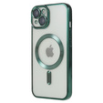 Zestaw Etui do iPhone 14, MagSafe Hybrid, zielone + Szkło