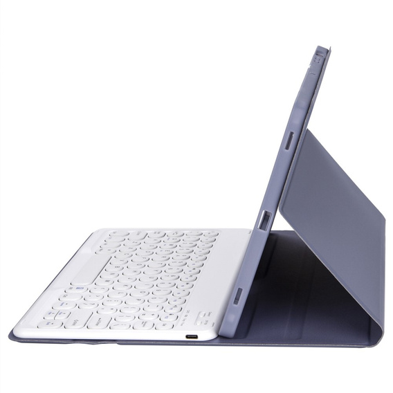 Etui z klawiaturą do iPad 10.2" 2021/2020/2019 (9/8/7 gen.) / Air 10.5" 2019 (3 gen.), Leather Pen Slot, fioletowe