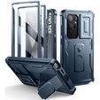 Etui pancerne do Samsung Galaxy S24 Ultra, Dexnor Full Body (Two Frames), granatowe