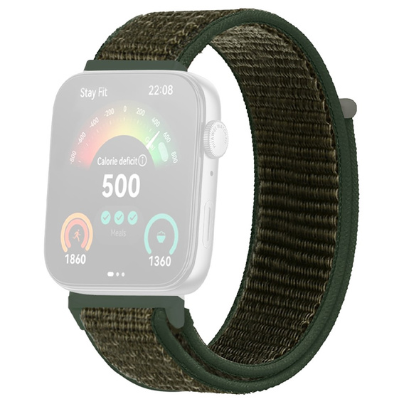 Pasek Nylonowy do Huawei Watch Fit 4 Pro / 4 / 3, Zielony