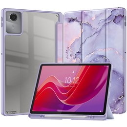 Etui Smartcase Hybrid do Lenovo Tab M11, z miejscem na rysik – fioletowe Marble