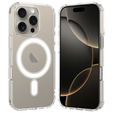 Etui Magnetyczne do iPhone 16 Pro Max, ERBORD CrystalMag, przezroczyste + Szkło na ekran