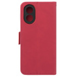 Etui z klapką do Oppo A38 4G / Oppo A18 4G, Card Slot, czerwone