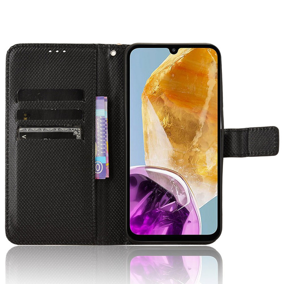 Etui z klapką do Samsung Galaxy M15 5G, Wallet Smart Magnet, czarne