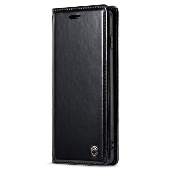 Etui z klapką CASEME do Samsung Galaxy S10+ Plus, Waxy Textured, czarne
