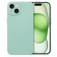 Etui do iPhone 15 Plus, Silicone Lite, miętowe