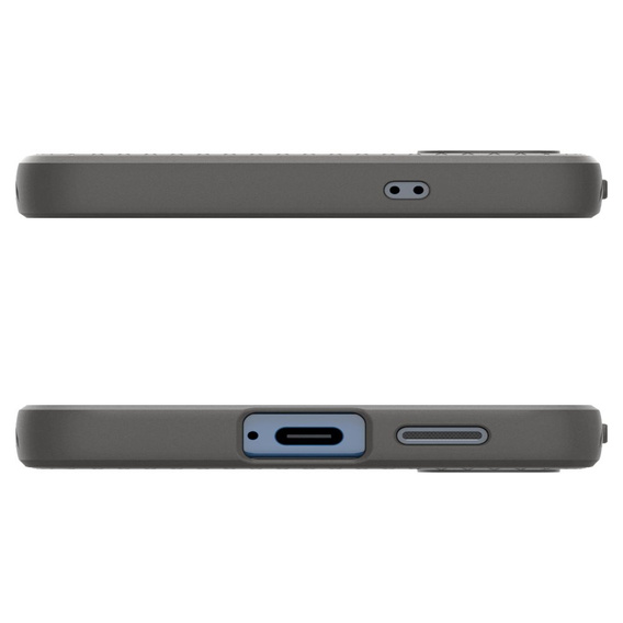 Etui Spigen do Samsung Galaxy S25, Liquid Air, szare + Szkło Hartowane 9H