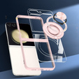 Etui do Samsung Galaxy Z Flip7 FE / Z Flip6, Corners Dropproof, do MagSafe, przezroczyste / różowe