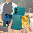 Etui do Samsung Galaxy S23 FE, Card Holder Kickstand, zielone