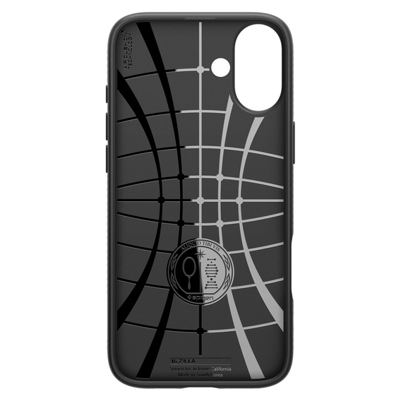 Etui Spigen do iPhone 16 Plus, Liquid Air, czarne + Szkło Hartowane 9H