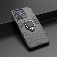 Zestaw Etui do Realme C53 4G, Kickstand Ring, czarne + szkło