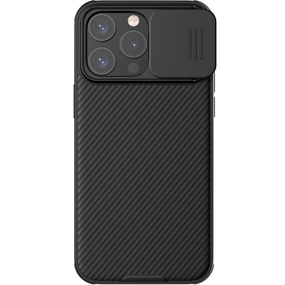 Etui do iPhone 15 Pro, pancerne Nillkin, CamShield Pro, Czarne