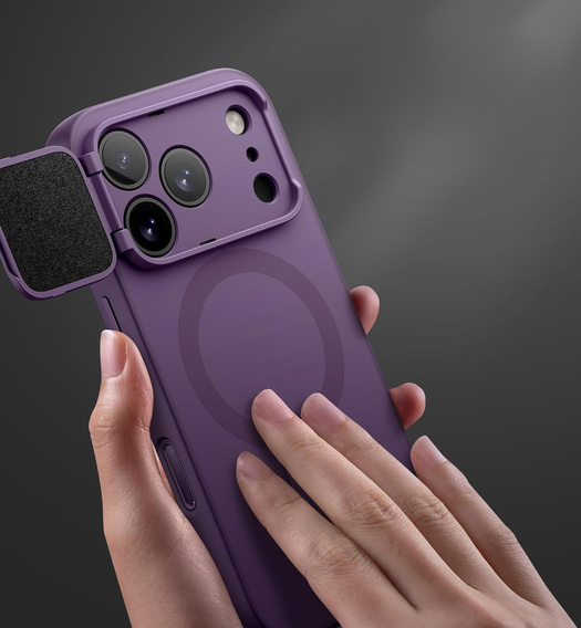 Etui Suritch Shockproof z podstawką i osłoną aparatu, do MagSafe do iPhone 17 Pro Max