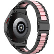 Pasek Bransoleta do Samsung Galaxy Watch 4/5/6 40/42/43/44/45/46/47mm, Czarna / Różowa