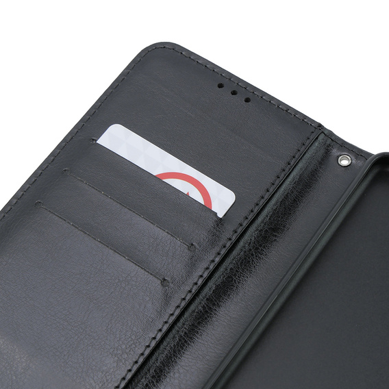 Etui z klapką do Oppo A38 4G / Oppo A18 4G, Crazy Horse Wallet, czarne
