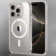 Etui Magnetyczne do iPhone 16 Pro Max, ERBORD CrystalMag, przezroczyste + Szkło na ekran