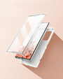 Etui do Samsung Galaxy S22 Ultra, Suritch Full Body Marble, białe