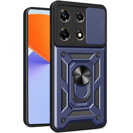 Etui pancerne do Infinix Note 30 Pro, CamShield Slide, niebieskie