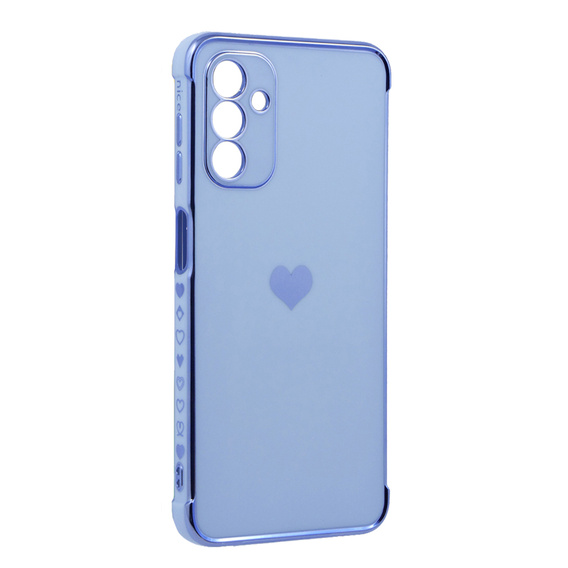 Zestaw Etui do Samsung Galaxy A13 5G, Electro heart, Niebieskie + Szkło
