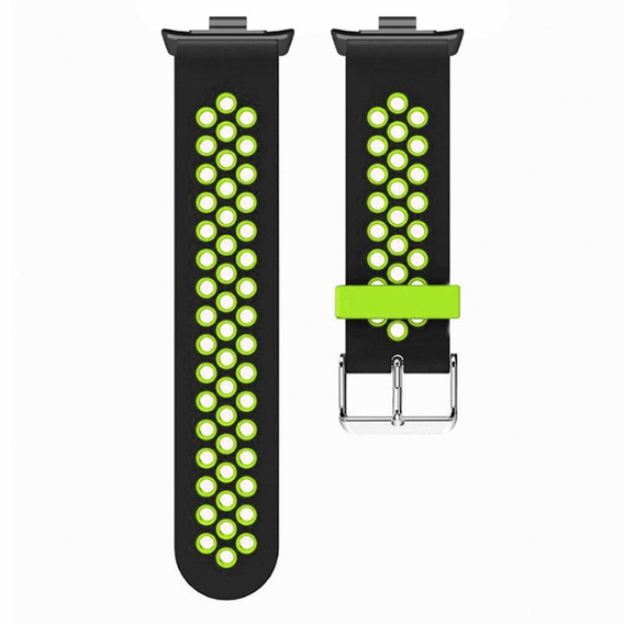 Pasek Silikonowy do Xiaomi Redmi Watch 4, Czarny/Zielony