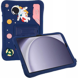Etui silikonowe dla dzieci do Samsung Galaxy Tab A9+ X210 / X215 / X216B, Pancerne, Astronauta, Granatowe
