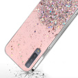 Etui do Samsung Galaxy A7 2018, Glittery, różowe