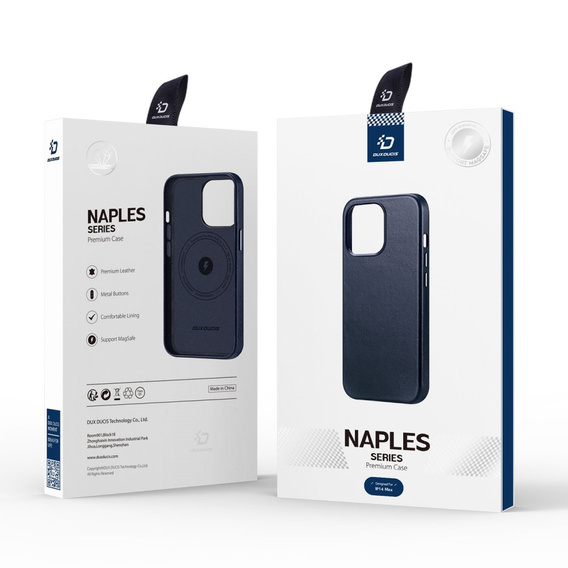 Etui do iPhone 14, Dux Ducis Max Naples, niebieskie
