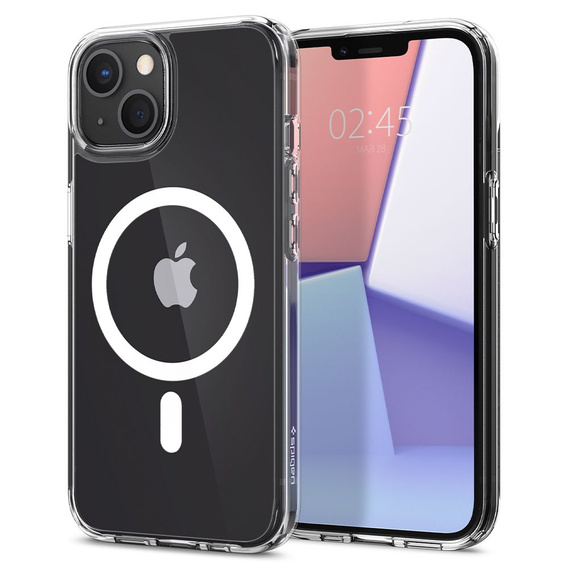 Etui z MagSafe Spigen do iPhone 13 Mini, Ultra Hybrid, białe + Szkło Hartowane 9H