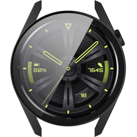 2w1 Etui + Szkło hartowane do Huawei Watch GT 3 46mm, Czarne