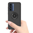 Etui do Motorola Moto G200 5G, Frosted Ring, czarne