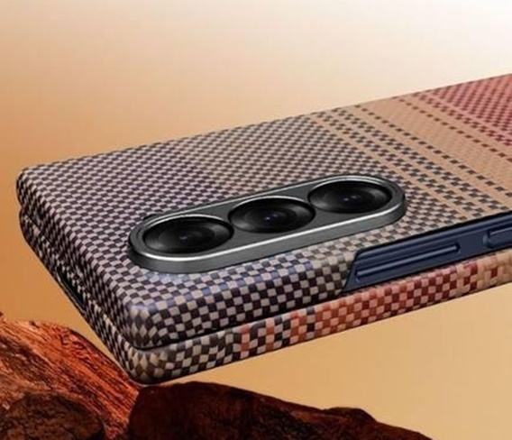 Etui do Samsung Galaxy Z Fold6 5G - magnetyczne Aramid Fiber, pomarańczowe