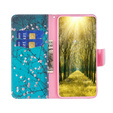 Etui z klapką do Motorola Moto G54 5G, Wallet, Sakura niebieskie